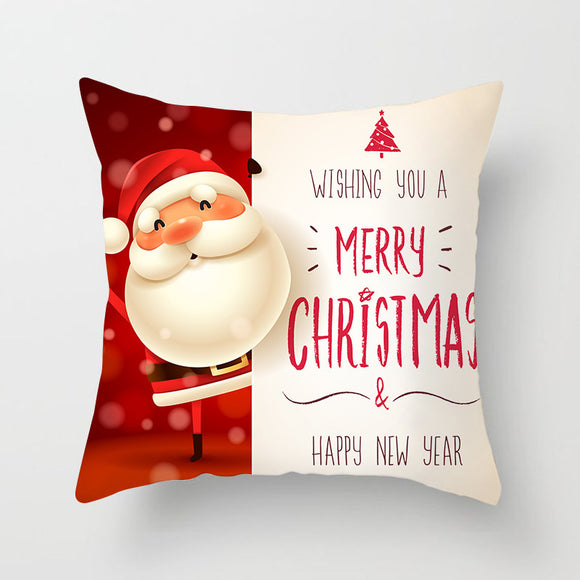 Funda de Almohada Navideña con Diseño de Muñeco de Nieve