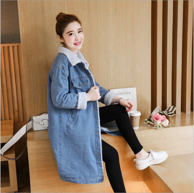 Chaqueta Denim Oversize con Solapas Anchas para Mujer - Image 10