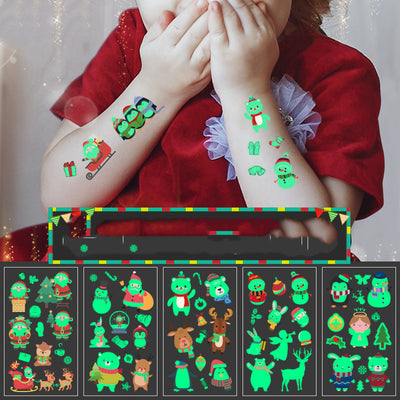 Tatuaje Luminoso Navideño Papá Noel Brillante - Image 27