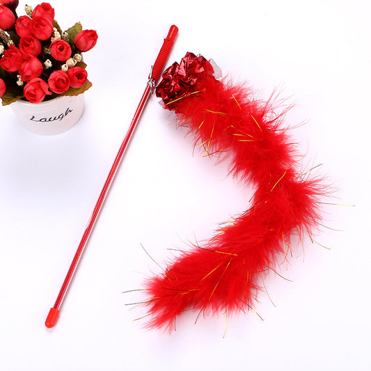 Juguete Interactivo para Gatos con Plumas y Pelota Crujiente - Image 2