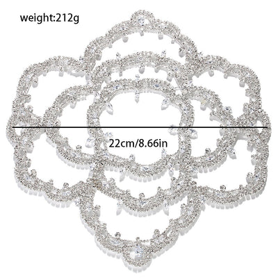 Diadema Novia Retro Floral con Cristales Brillantes - Image 9