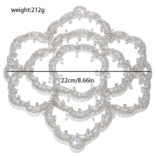 Diadema Novia Retro Floral con Cristales Brillantes - Image 9