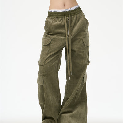 Pantalones Cargo Multibolsillos de Pana American Street - Image 9