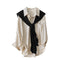 Camisa Chal Francesa Oversize para Mujer