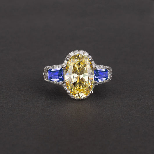 Anillo de Diamantes Simulados 8 Quilates Forma Gota Grupo 812 - Image 5