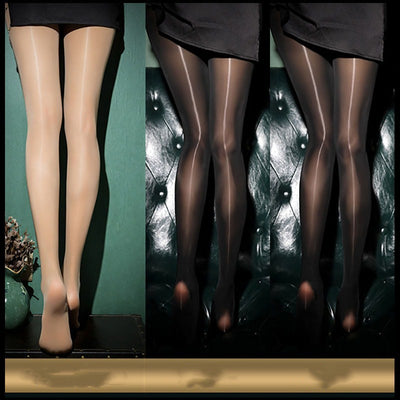 Medias Brillantes Ultrafinas con Bragueta Dorada - Estilo Elegante y Sensual - Image 47