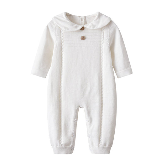 Enterizo Tejido Trenzado con Cuello Peter Pan para Primavera y Otoño - Image 9