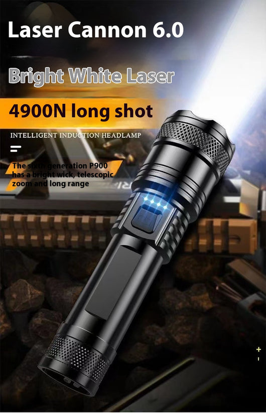 Linterna LED Recargable Profesional con Zoom Telescópico y Alcance Extendido - Image 8