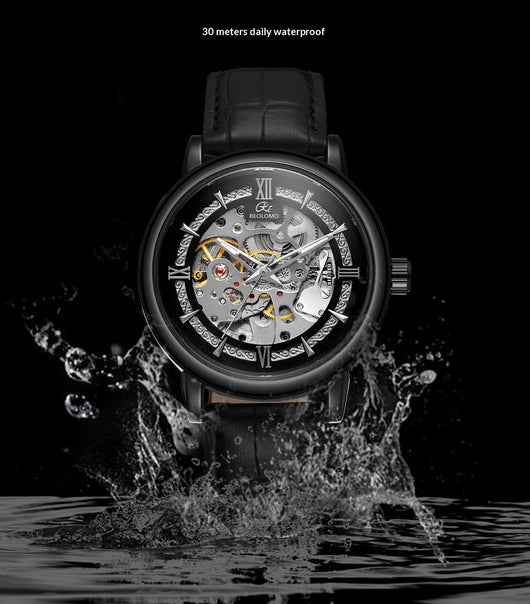 Reloj Mecánico Hombre Estilo Europeo Diseño Calado Elegante - Image 19