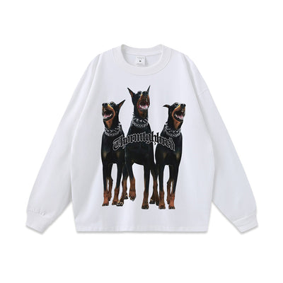 Playera Holgada Doberman Pinscher Estilo Urbano Desgastada para Hombre y Mujer - Image 8