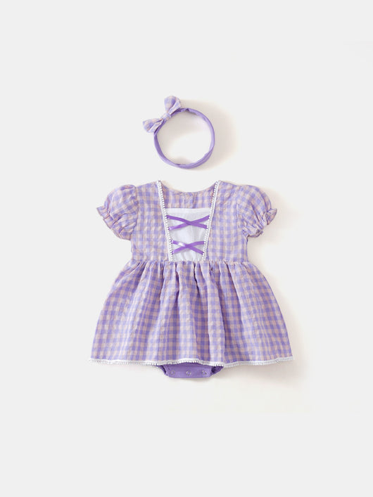 Vestido de Verano Princesa Bebé a Cuadros - Image 8