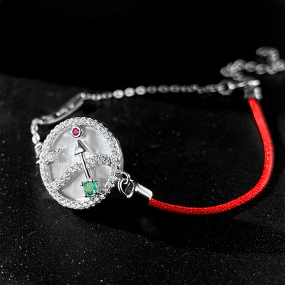 Pulsera Esmeralda Sagitario Plata S925 Diseño Original para Mujer - Image 9