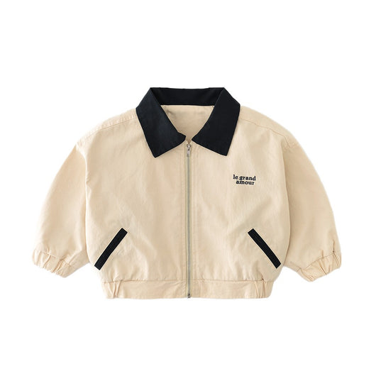 Cardigan con Cuello Grande y Cierre de Cremallera para Niños - Image 4
