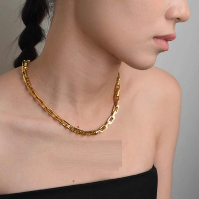 Pulseras y Collares de Acero 316L con Diseño Cuadrado para Hombre y Mujer - Image 9