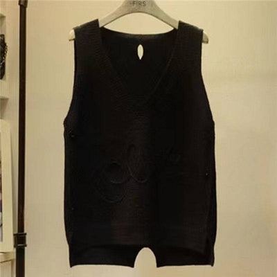 Chaleco de Punto Suelto para Mujer Talla Grande con Botones - Image 13