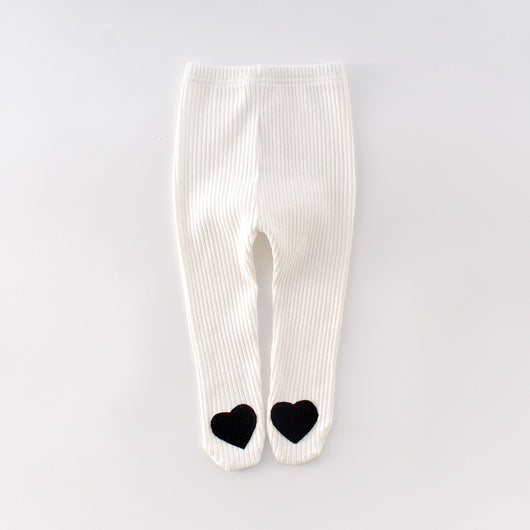 Leggings de Bebé con Corazón en Algodón - Perfectos para Primavera y Otoño - Image 6