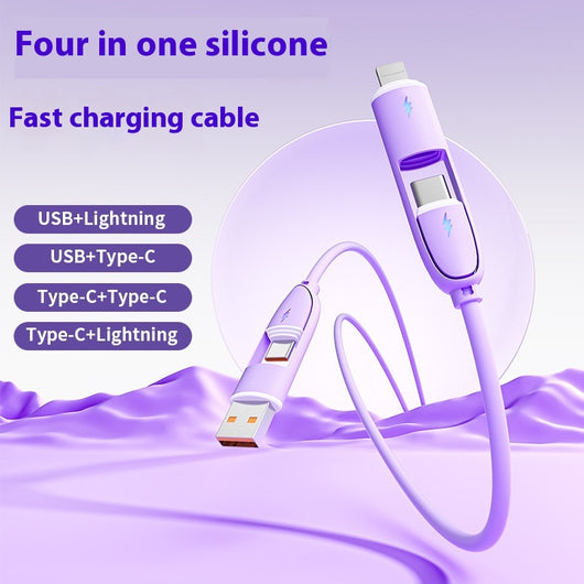 Cable de Carga Rápida 4 en 1 de Silicona Premium - Image 3