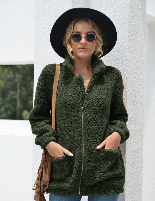 Chaqueta Polar Cálida para Mujer con Cierre de Cremallera - Image 7