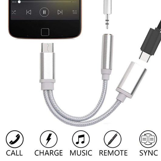 Cable Adaptador 2 en 1 para Audífonos y Carga Simultánea - Image 7