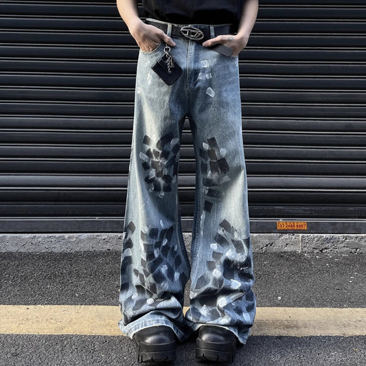 Pantalones Jeans Anchos Acampanados para Hombre