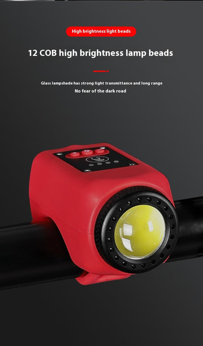 Luz Frontal con Claxon de Alta Potencia para Bicicleta - Recargable USB y Resistente al Agua - Image 13