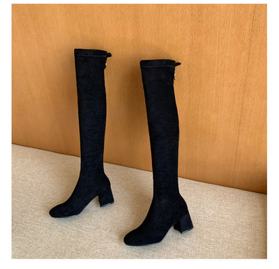 Botas Elásticas Cortas Talla Grande Diseño Delgado - Image 11