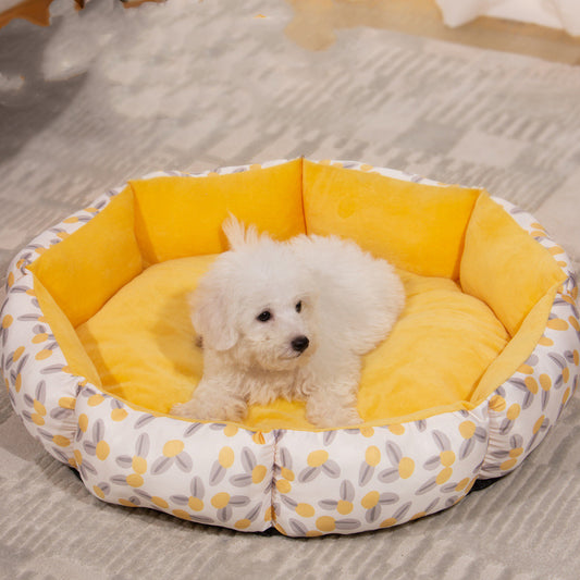 Cama Octagonal para Mascotas con Forro Polar Universal