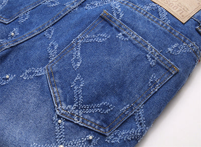 Pantalones Skinny Denim con Bordado de Perlas - Estilo Urbano Trendy - Image 22