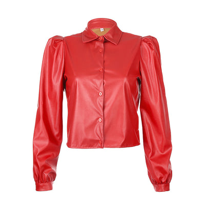 Blusa de Solapas Estructuradas con Mangas Abullonadas - Image 8