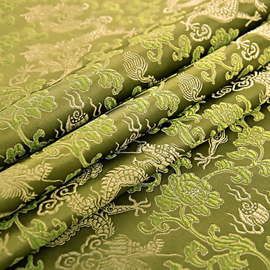 Tela de Brocado Seda Auténtica para Traje Tang Antiguo y Cheongsam - Artesanía DIY - Image 2