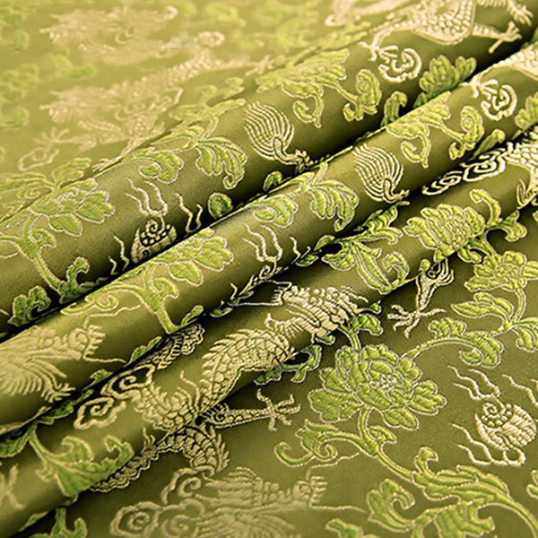 Tela de Brocado Seda Auténtica para Traje Tang Antiguo y Cheongsam - Artesanía DIY - Image 2