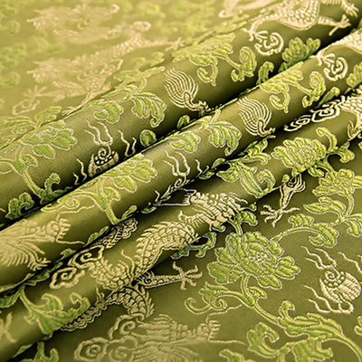 Tela de Brocado Seda Auténtica para Traje Tang Antiguo y Cheongsam - Artesanía DIY - Image 2