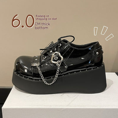Zapatos Plataforma Punk Lolita en Cuero Negro - Image 20