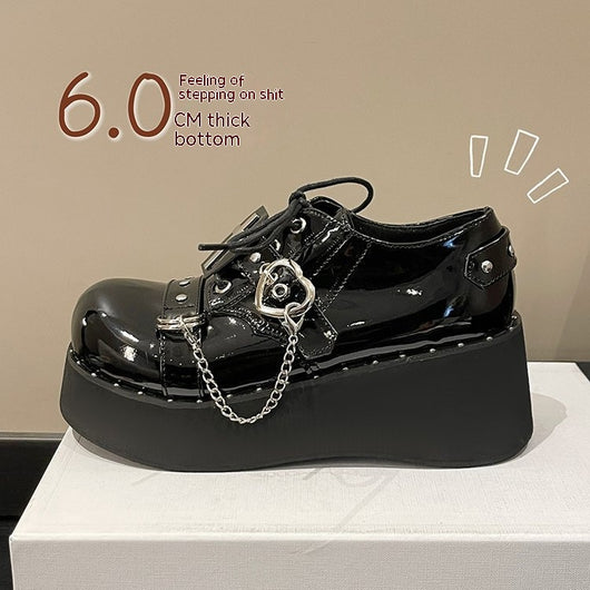 Zapatos Plataforma Punk Lolita en Cuero Negro - Image 20