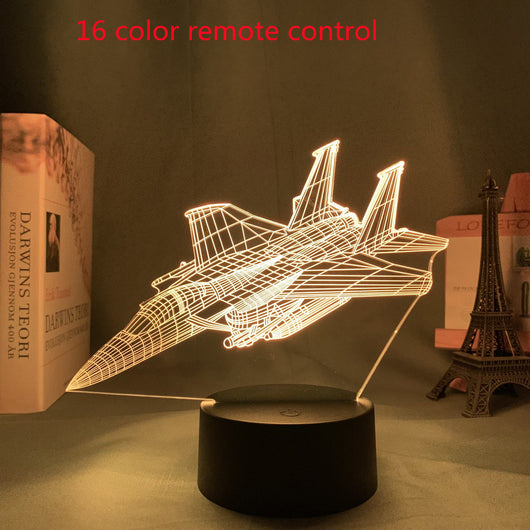 Lámpara 3D Holográfica Avión Personalizada - Luz Nocturna LED para Niños - Image 33