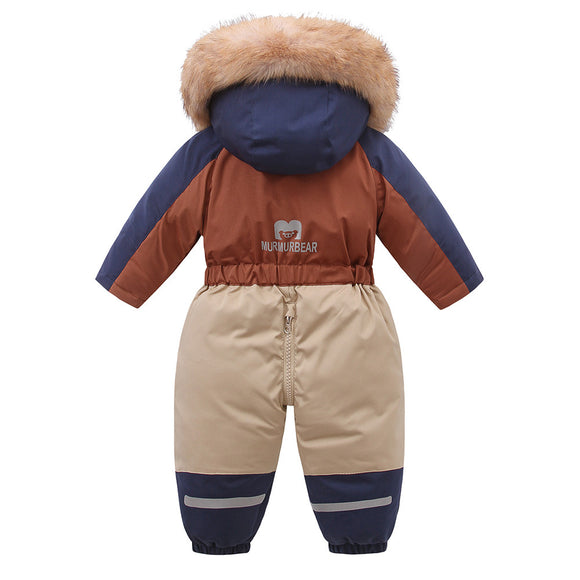 Traje de Esquí Acolchado para Niños - Enterizo Térmico
