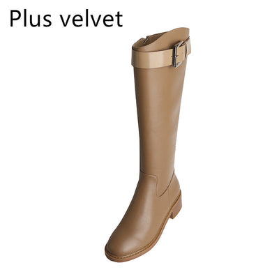 Botas de Cuero hasta la Rodilla - Corte Recto y Elegante - Image 5