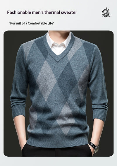 Suéter Casual de Cuello en V para Hombre - Tejido Premium - Image 11