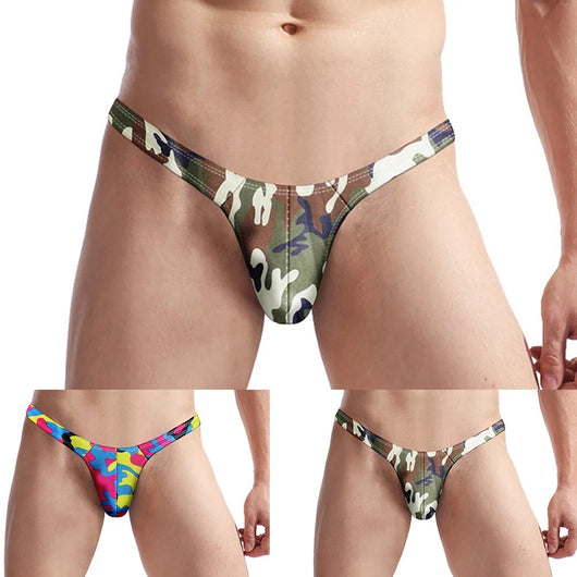 Traje de Baño Hombre T-back con Estampado a Color - Image 5