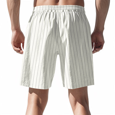 Shorts de Lino Holgados Transpirables Estilo Americano para Playa - Image 28