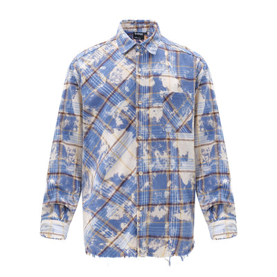 Camisa Tie-Dye a Cuadros para Hombre - Estilo Personalidad Fashion - Image 14