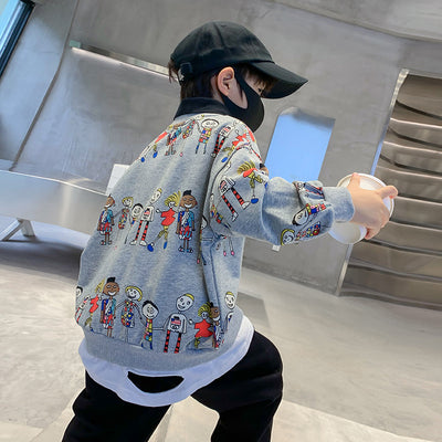 Camisa Infantil Coreana con Cuello Solapa - Manga Larga para Niño - Image 4