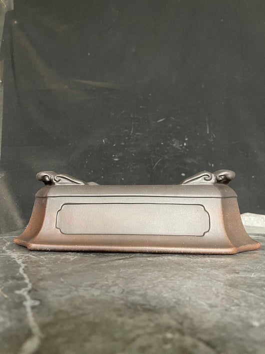 Maceta Rectangular de Arcilla Yixing Envejecida con Bordes Biselados y Patas Nube - Image 8