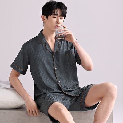 Pijama Hombre Ice Silk Primavera Verano Transpirable y Ligero