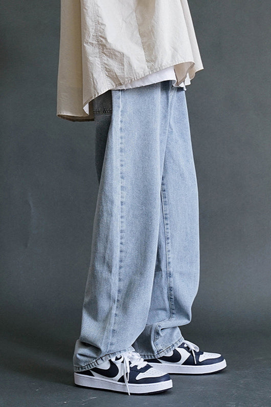 Jeans Rectos Holgados para Hombre - Diseño Casual de Verano - Image 10