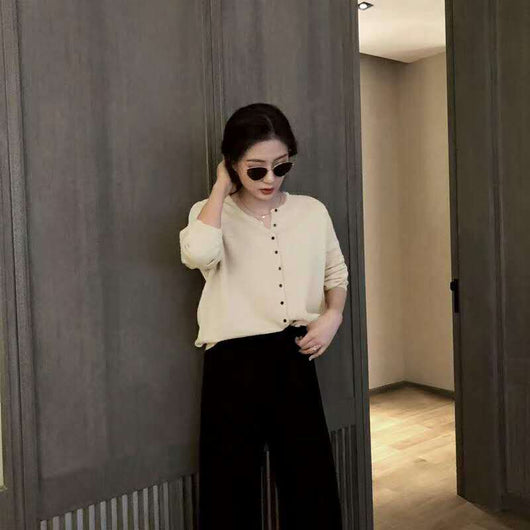 Cardigan Tejido Manga Larga Temperament