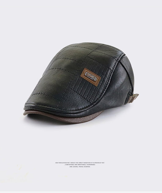 Gorra de Cuero PU Forrada en Fleece - Cálida y Versátil - Image 12