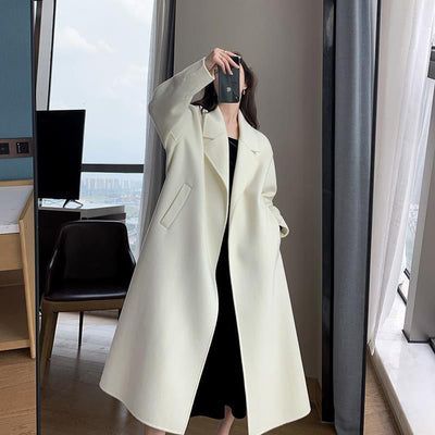 Abrigo de Lana Blanco para Mujer - Elegancia Premium Otoño Invierno - Image 6