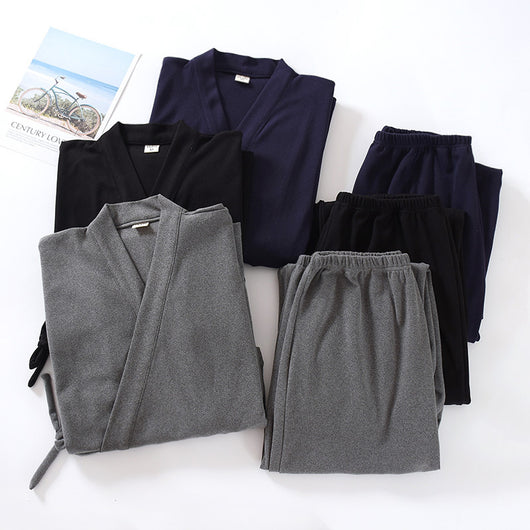 Pijama Kimono Japonés Muji para Hombre - Abrigo Térmico Premium - Image 2