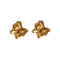 Pequeño Design Sense Pleated Texture Earrings Dorado Earrings